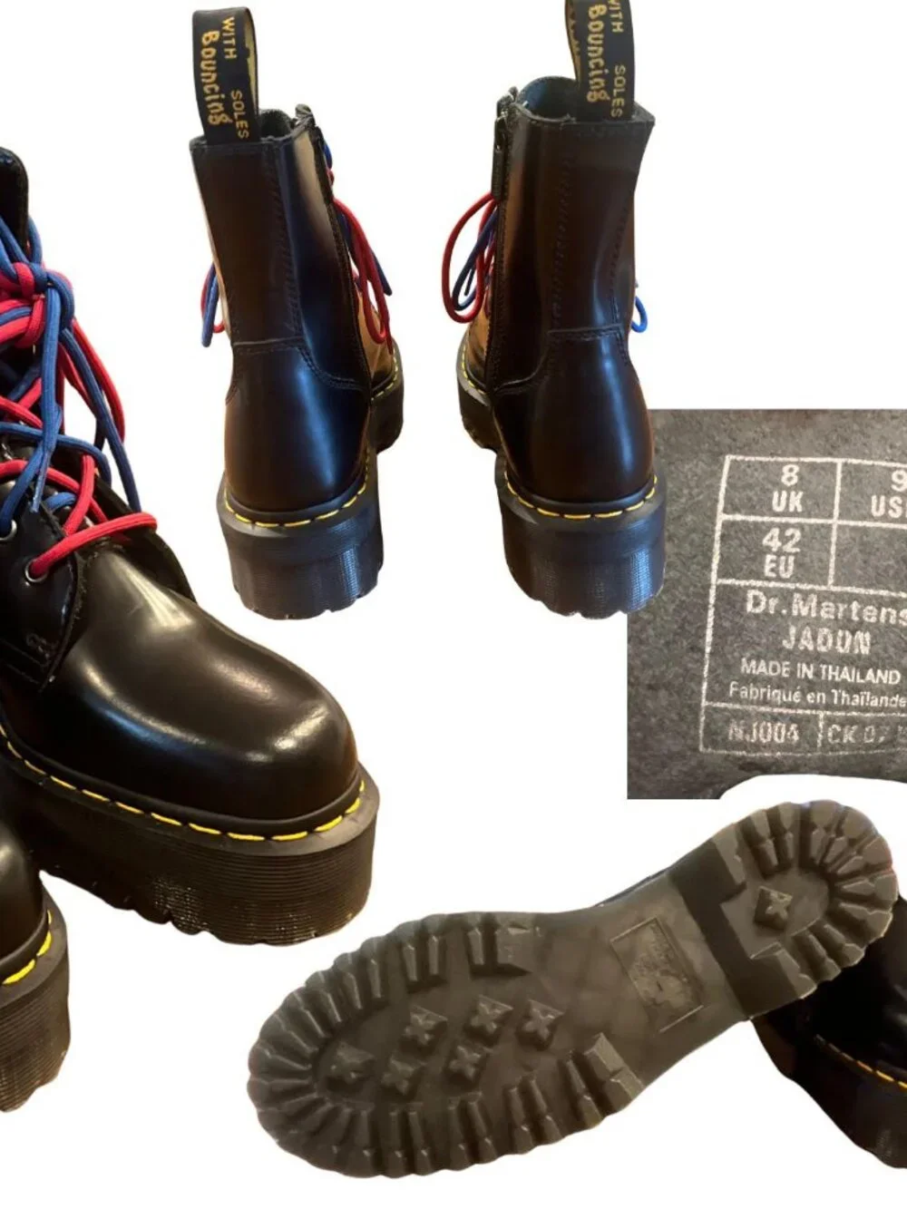 Dr. Martens Jadon Black Platform Boots Sz 9 US Women’s /